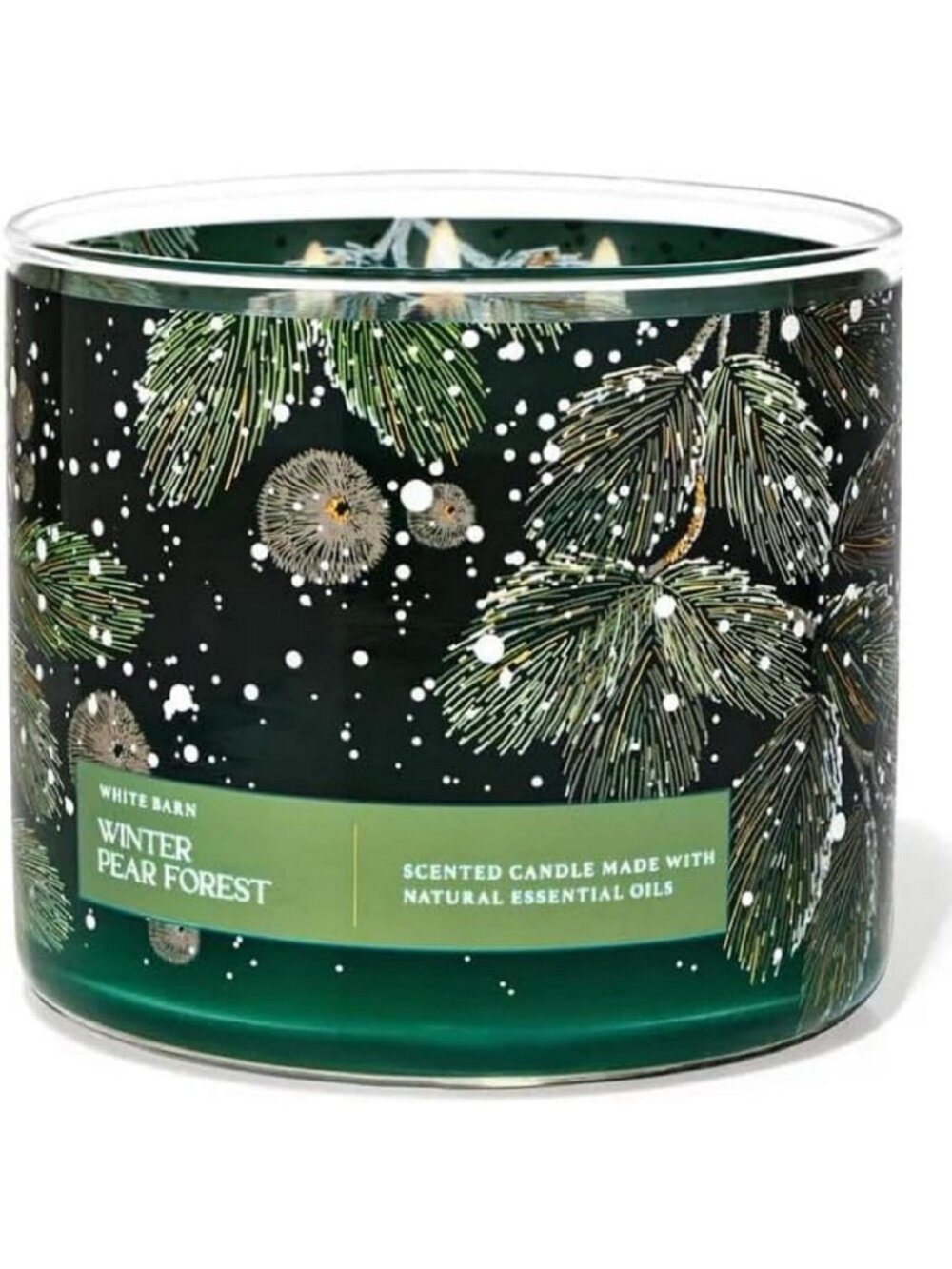 Cozy Winter Pear Forest 3-Wick Scented Candle - 14.5 oz Aromatic Home Decor